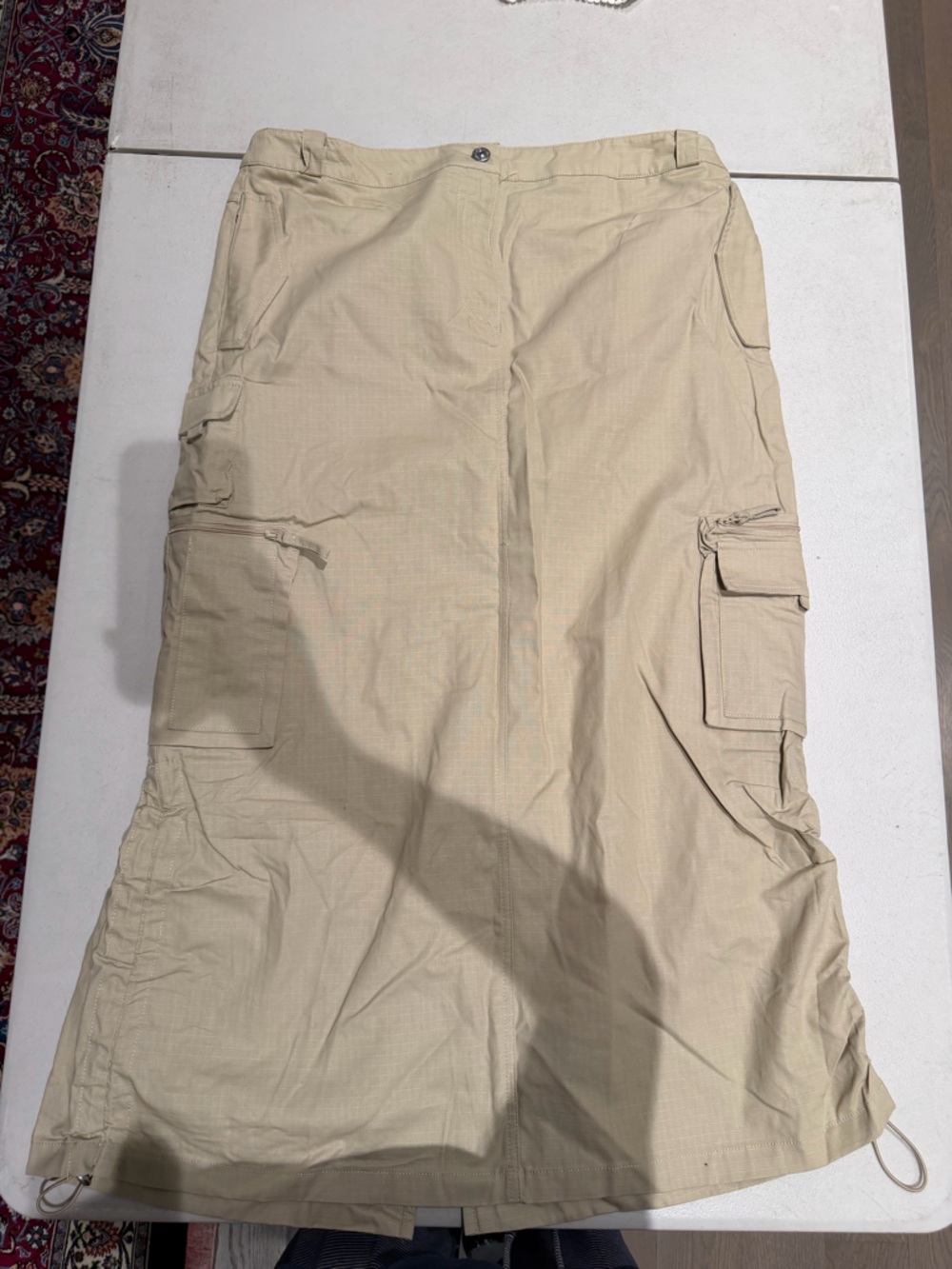 Mango Beige Cargo Maxi Skirt